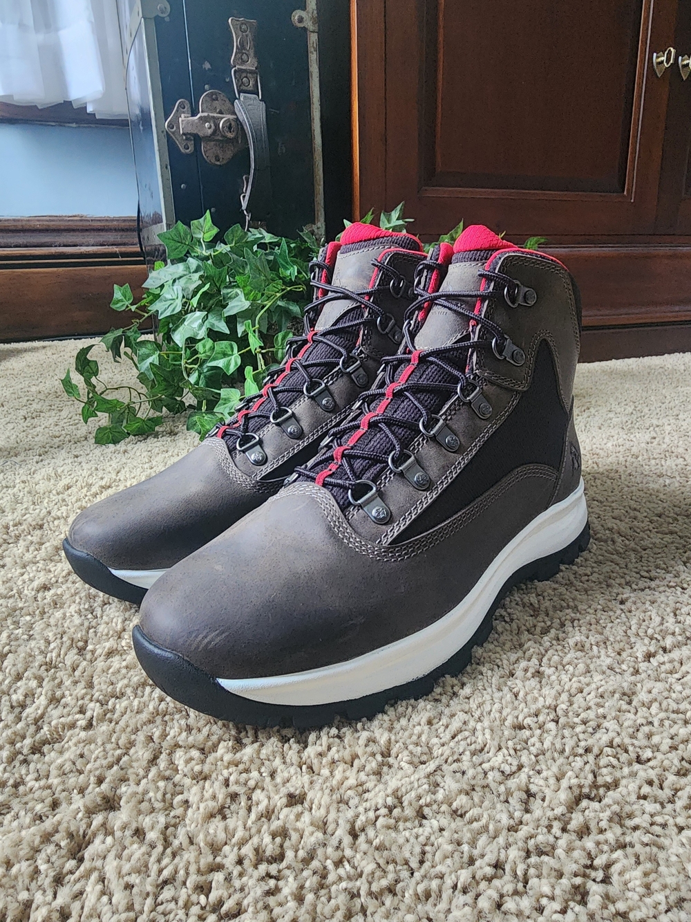 Rocky Brown and Red Men's Hiking Boots